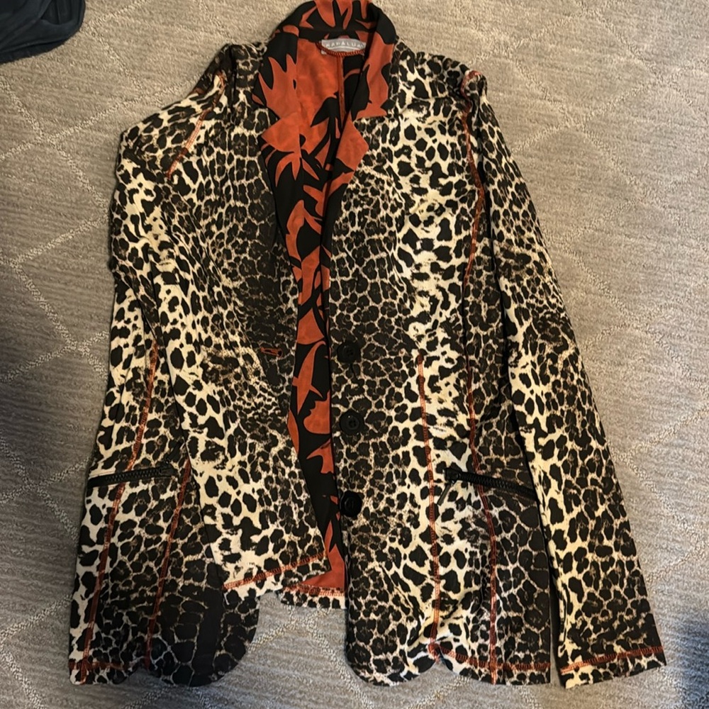 Animal print blazer